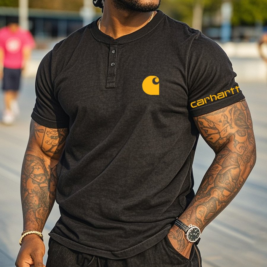 

Men's Vintage Henley T-Shirt
