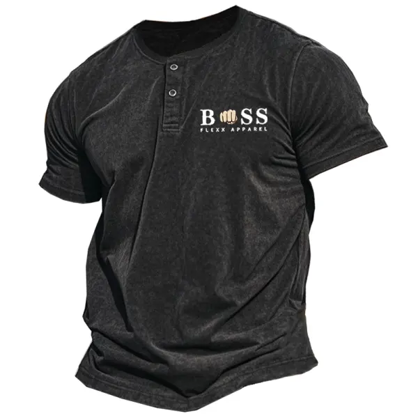 Men's Vintage Henley T-Shirt - Wayrates.com 