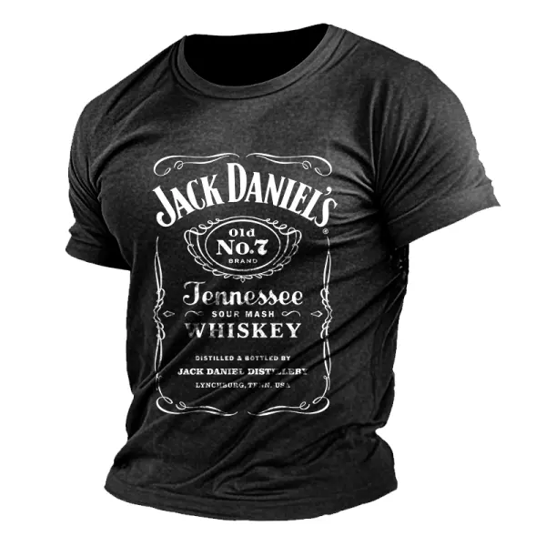 Trucker Festival Classic Whiskey Label Graphic T-Shirt For Men - Perfect For Casual Wear And Gift Giving - Cotosen.chimpone.com 