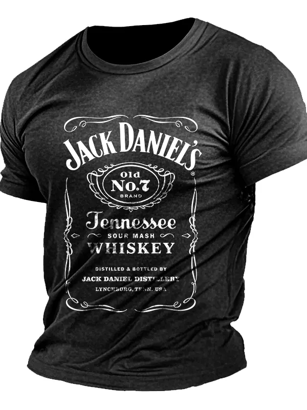 Trucker Festival Classic Whiskey Label Graphic T-Shirt For Men - Perfect For Casual Wear And Gift Giving - Pragmaace.com 
