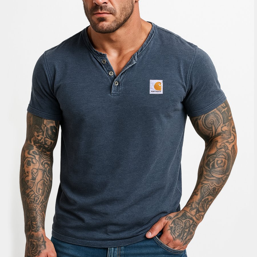 

Carhartt Stylish Henley T-Shirt For Men - Perfect For Casual And Outdoor Activities