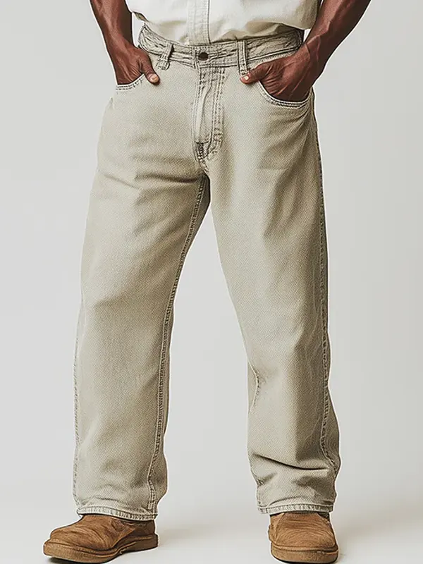 Classic Straight Fit Jeans With Timeless Style And Durability - Menwyx.com 