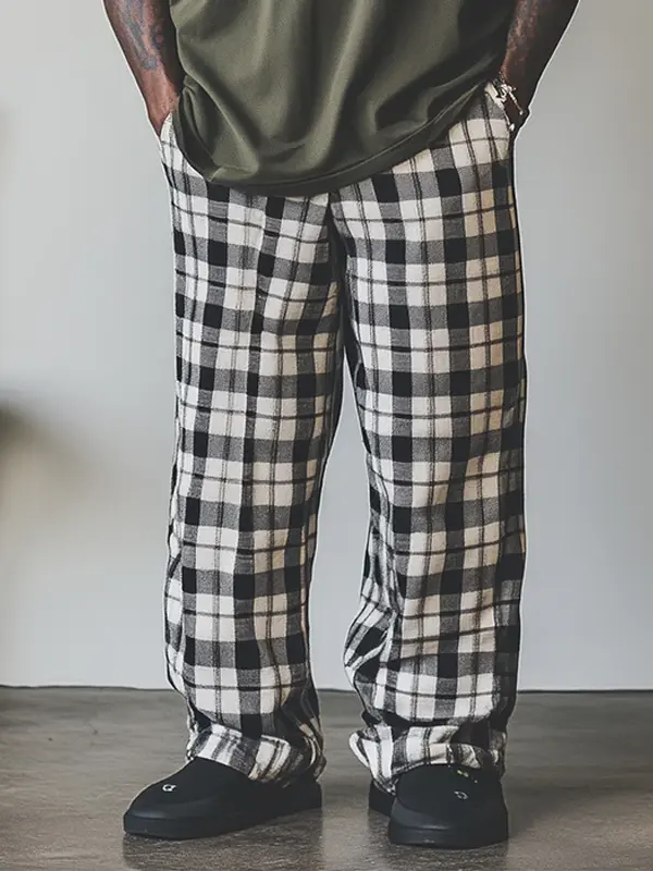 Plaid Flannel Pants For Men - Stylish And Comfortable Checkered Trousers - Menwyx.com 
