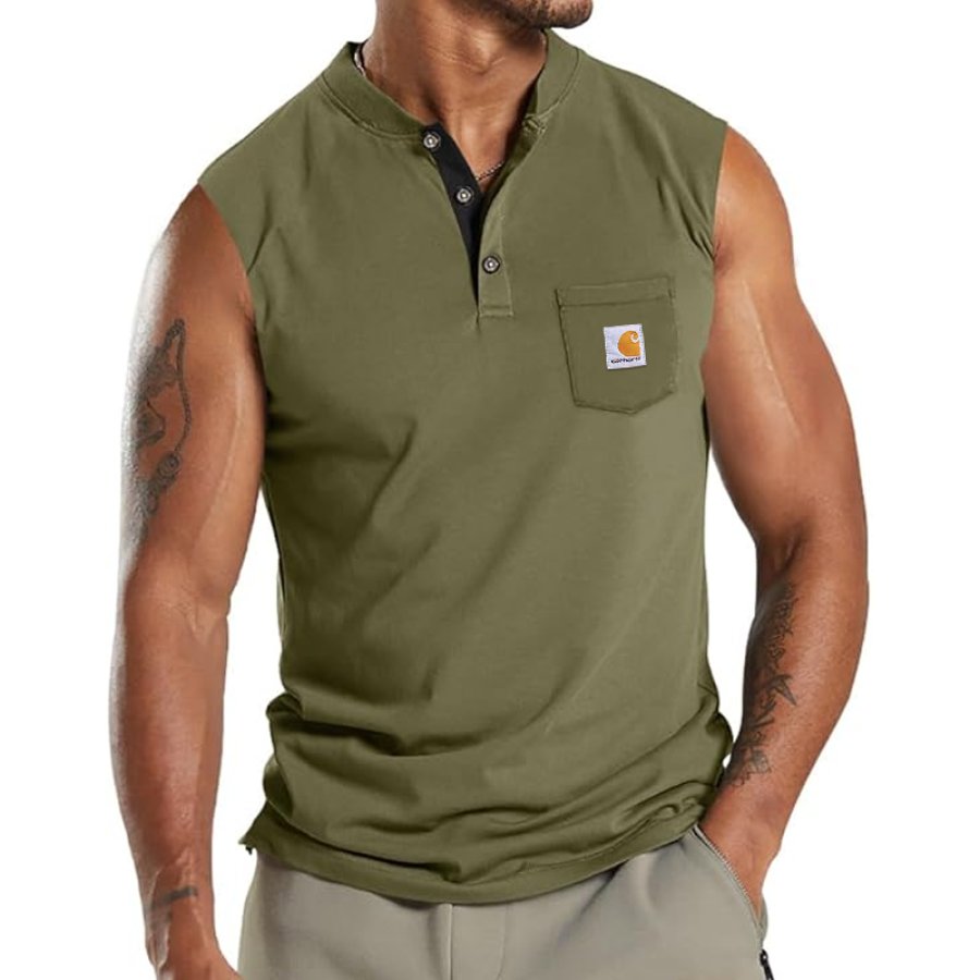 

Carhartt Vintage Sleeveless Graphic Tee For Men - Perfect For Casual Summer Outfits