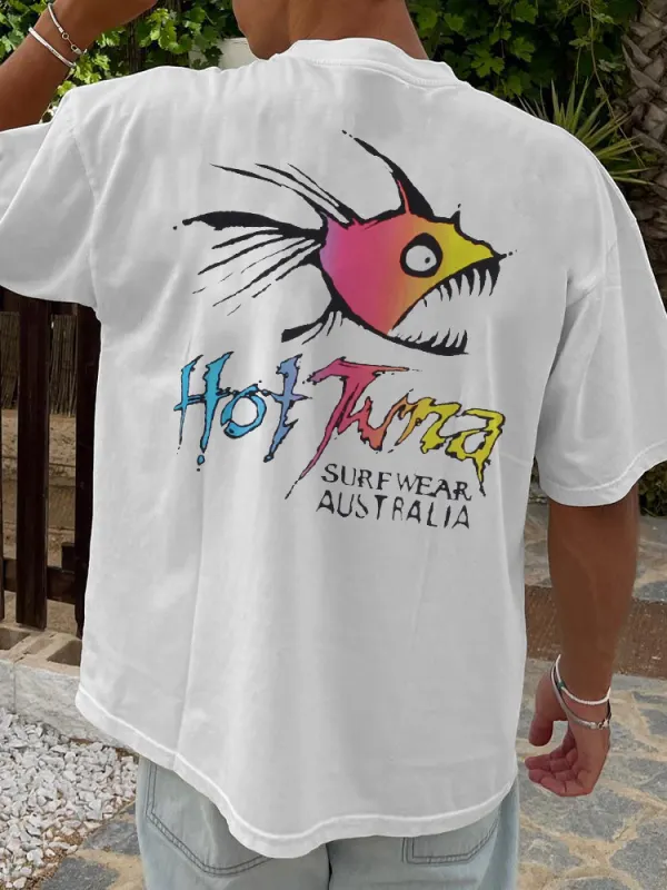 Men Summer Surf Style Colorful Graphic T-Shirt - Pragmaace.com 