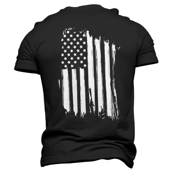 American Flag Graphic T-Shirt For Men - Patriotic Design With Bold Style - Cotosen.chimpone.com 