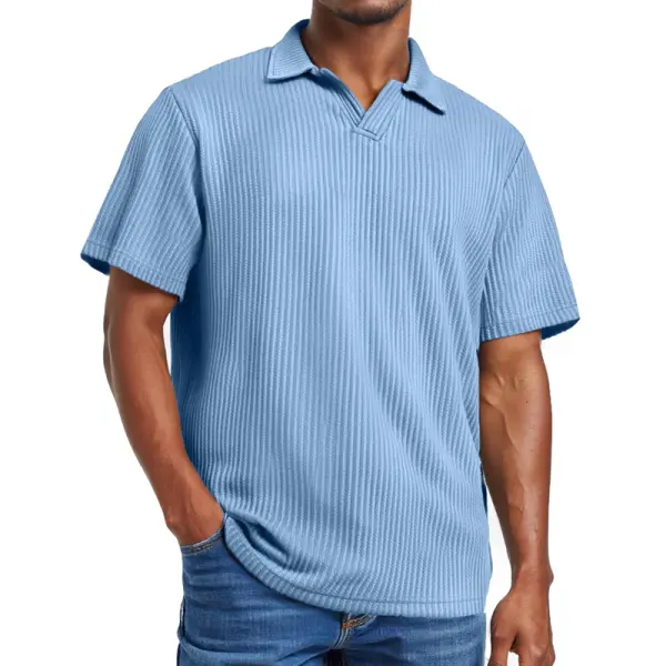 Stylish Men's Short Sleeve Polo Shirt For Casual And Sporty Looks - Elementnice.com 