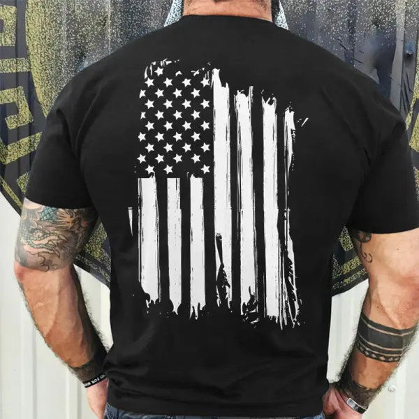 4th of July Outfits American Flag Graphic T-Shirt For Men - Patriotic Design With Bold Style - Wayrates.com 