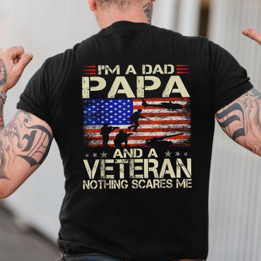 

4th of July Outfits Patriotic Dad And Veteran T-Shirt - Perfect Gift For Father's Day