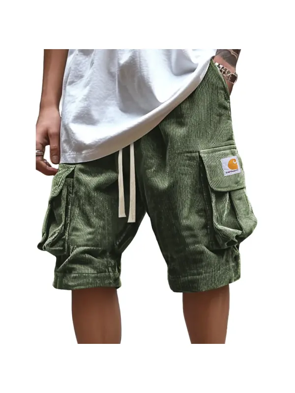 Men's Casual Cargo Shorts With Multi-Pockets And Adjustable Waistband - Ootdmw.com 