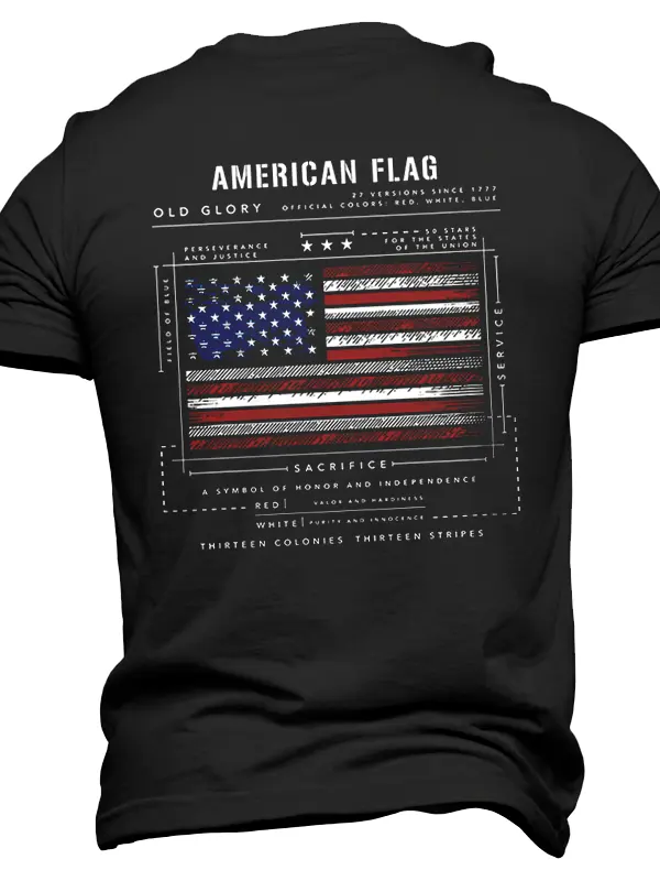 American Flag Graphic T-Shirt - Patriotic Design For Men - Menbarn.com 