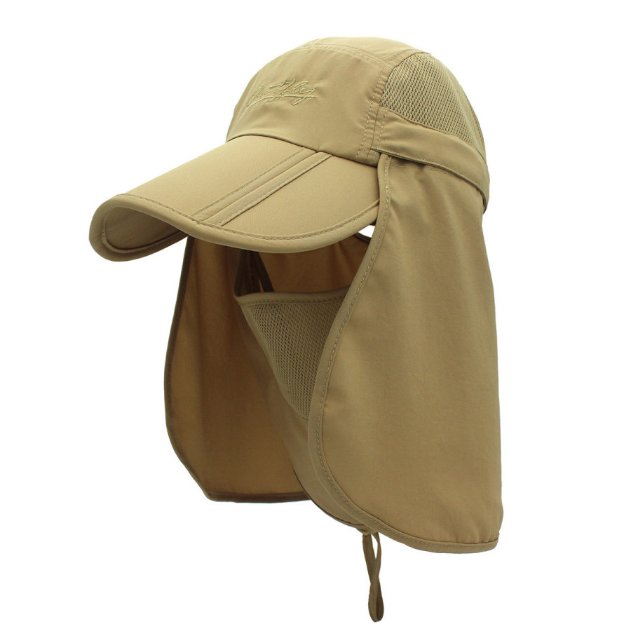 

Outdoor Sun Cap Sport Hiking Visor Hat Detachable Sunscreen Mask Summer Neck Cover Fishing Cap Quick Drying Hat