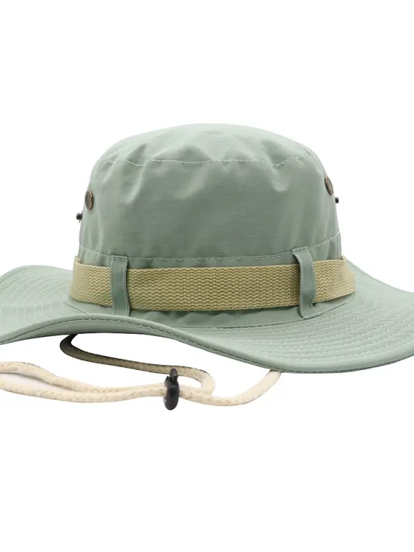 Drawstring Large Brim Surfing Mountaineering Fisherman Hat Summer Breathable Sun Protection Sunshade Outdoor - Simplyion.com 