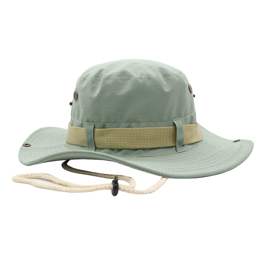 

Drawstring Large Brim Surfing Mountaineering Fisherman Hat Summer Breathable Sun Protection Sunshade Outdoor