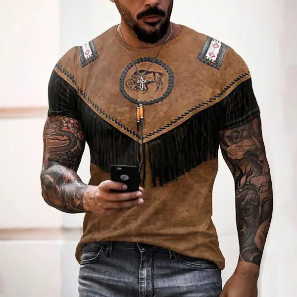 Western Consuming Beef Tassels Short Sleeve T Shirt - Elementnice.com 
