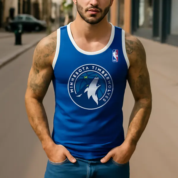 Blue Basketball Tank Top For Sports Enthusiasts - Elementnice.com 