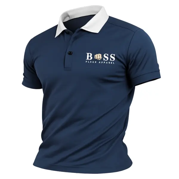 Stylish Short Sleeve Polo Shirt For Men - Perfect For Casual And Sporty Looks - Elementnice.com 