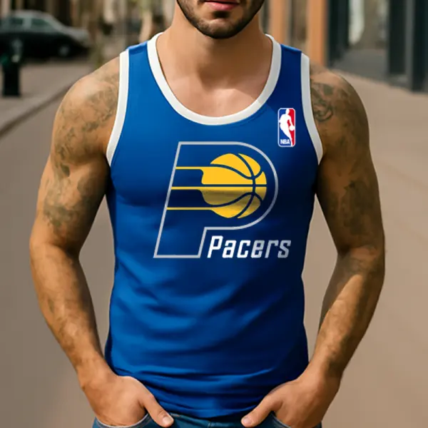 Men's Royal Blue Basketball Team Tank Top - Perfect For Sports Fans And Casual Wear - Elementnice.com 