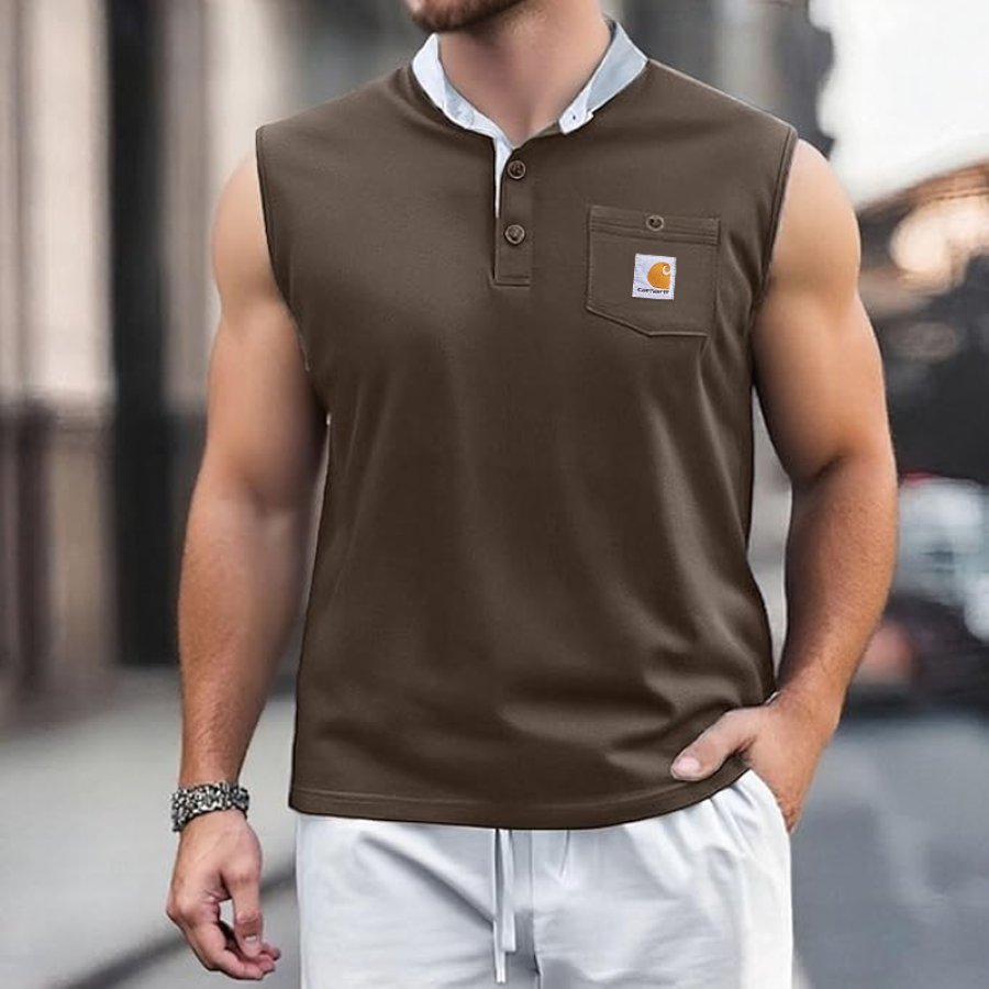 

Men's Sleeveless Polo Shirt - Perfect For Casual And Outdoor Activities