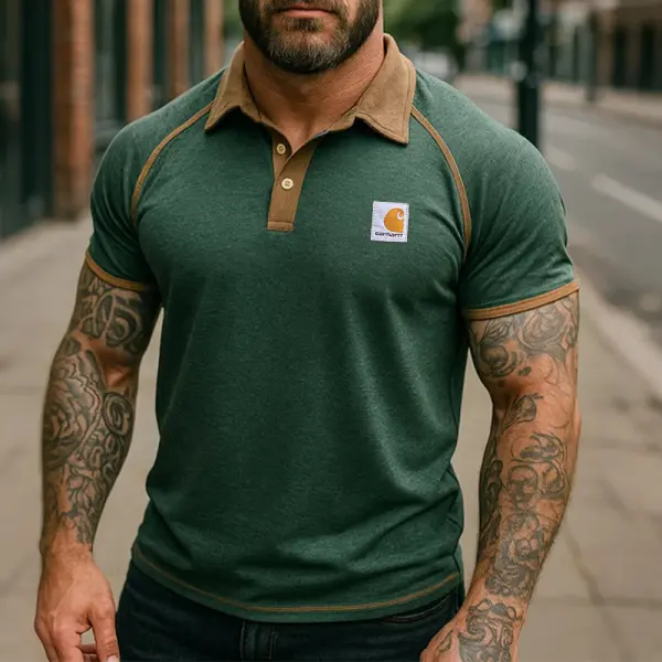 Vintage Stylish Short Sleeve Polo Shirt For Men - Perfect For Casual And Outdoor Activities - Zivinfo.com 
