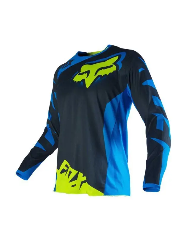 Unisex Motocross Logo Printed Quick Dry Long Sleeve Cycling Jersey - Ootdmw.com 