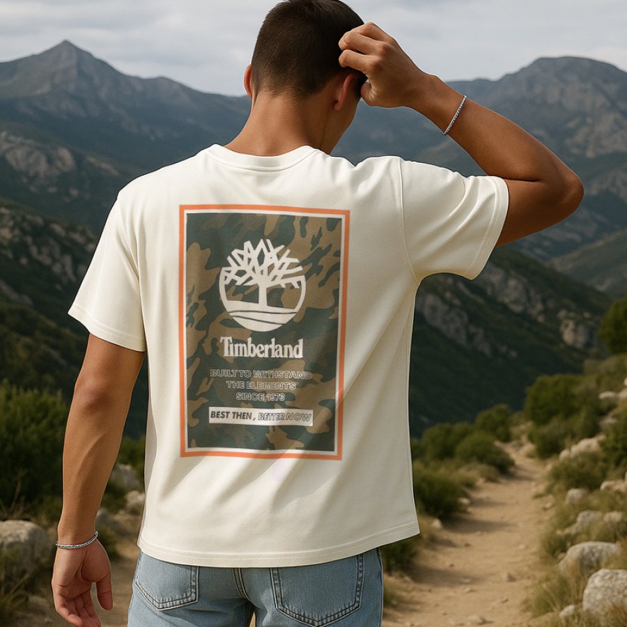 

Camouflage Print Short-Sleeve T-Shirt For Outdoor Adventures