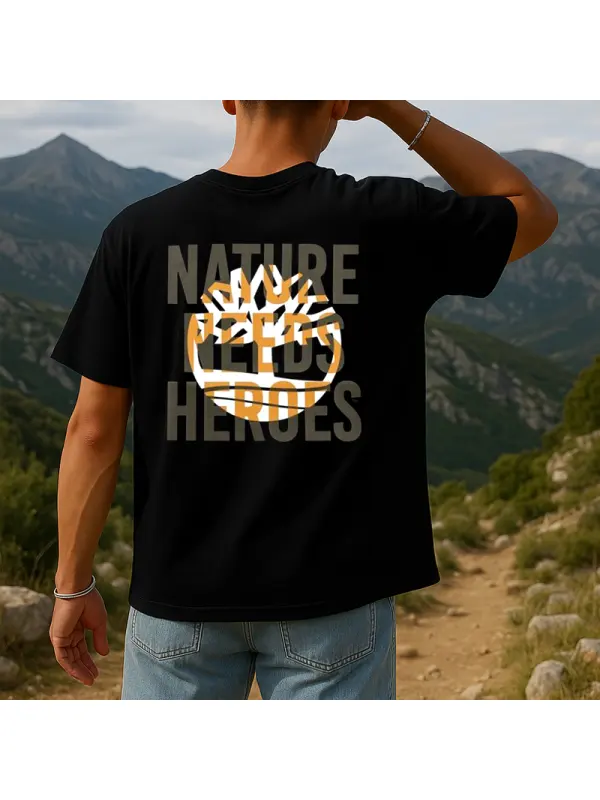 Nature-Inspired Graphic T-Shirt For Outdoor Enthusiasts - Ootdmw.com 