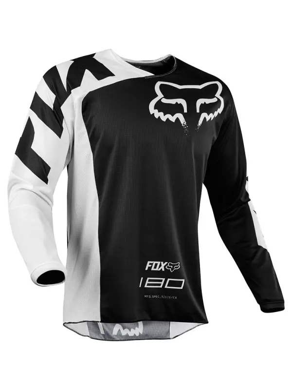 Unisex Motocross Logo Printed Quick Dry Long Sleeve Cycling Jersey - Localziv.com 
