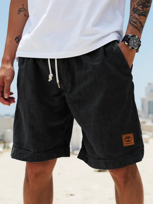 Timberland Men's Vintage Cotton And Linen Fabric Surf Shorts - Menbarn.com 