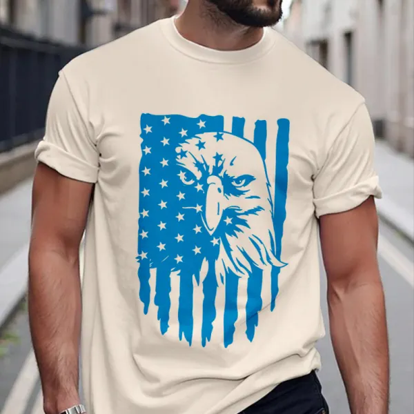 4th Of July Independence Day American Flag Patriotic Eagle Flag Graphic T-Shirt - Rabclub.com 