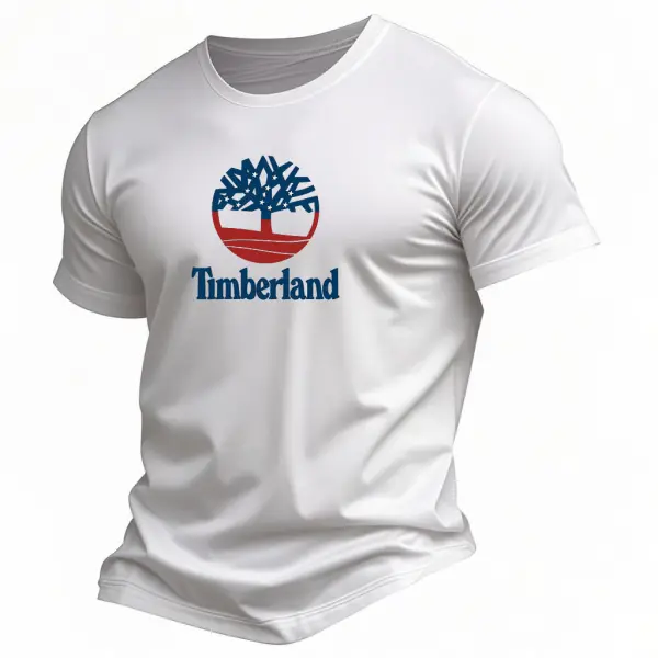 Men's Vintage American Flag Independence Day July 4th Surf Print Cotton Short Sleeve T-Shirt - Menzfolk.com 