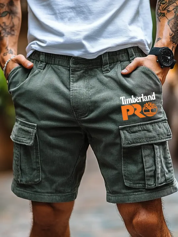 Timberland Men's Corduroy Surf Shorts Beach Vacation Daily Walkshort - Menwyx.com 