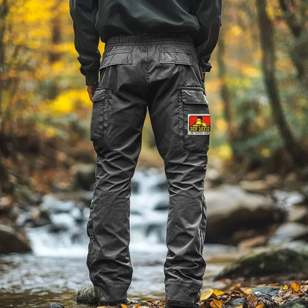 Men's Outdoor Utility Cargo Pants With Multi-Pockets And Adjustable Waistband - Ootdyouth.com 