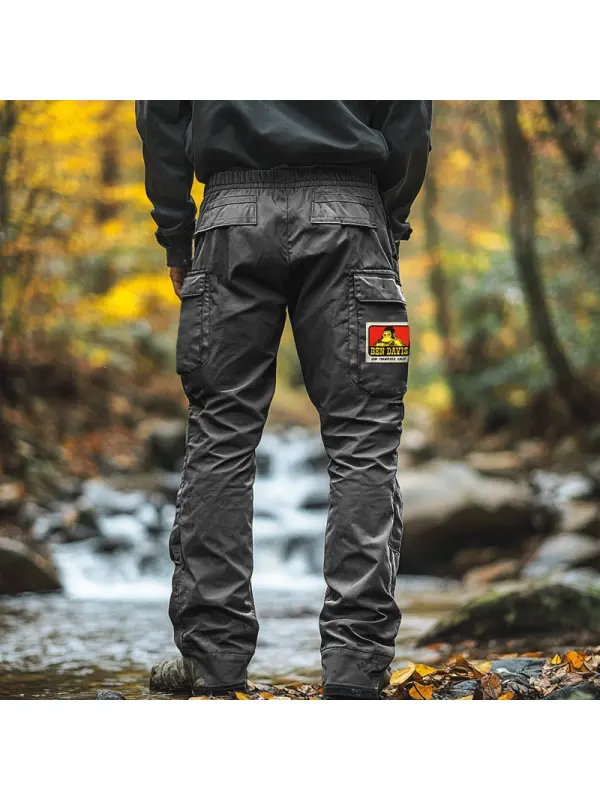 Men's Outdoor Utility Cargo Pants With Multi-Pockets And Adjustable Waistband - Wearmw.chimpone.com 