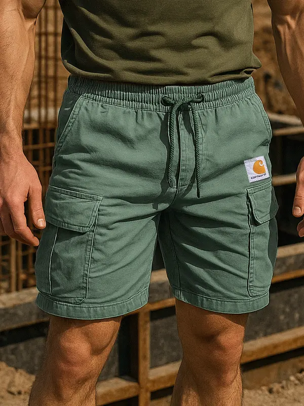 Carhartt Men's Cargo Shorts With Adjustable Drawstring And Functional Pockets - Menwyx.com 