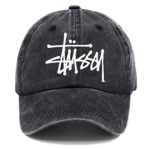 Washed Cotton Sun Hat Vintage Street Style Print Outdoor Casual Cap - Ootdyouth.com 