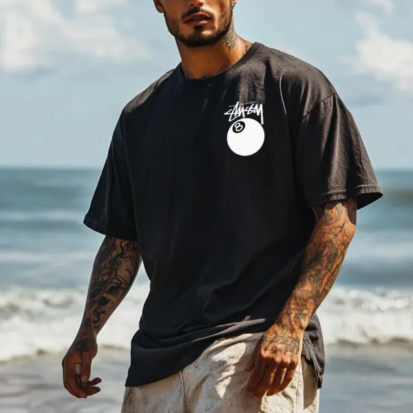 Unisex Oversized Print Short Sleeve Daily Casual Surf T-shirt - Wayrates.com 