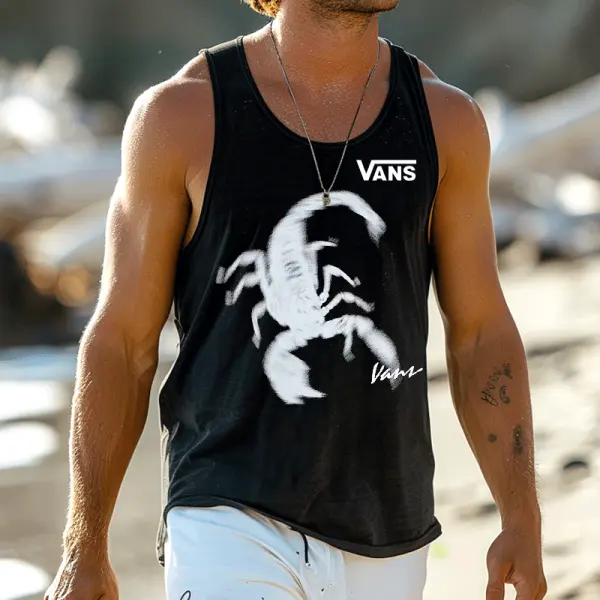 Scorpion Graphic Tank Top For Men - Perfect For Summer Outdoors - Ootdyouth.com 