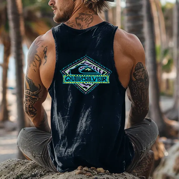 Stylish Graphic Tank Top For Summer Beach Adventures - Ootdyouth.com 