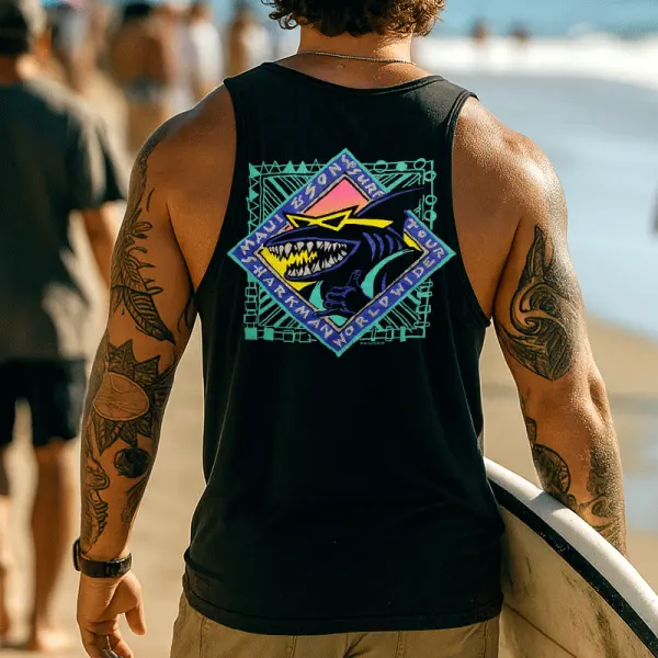 Graphic Tank Top For Beach And Summer Adventures - Wayrates.com 