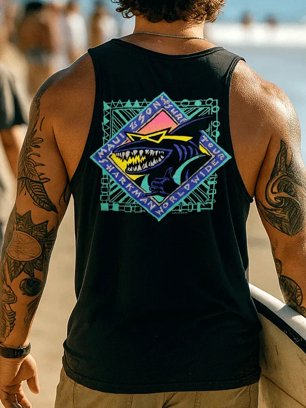 Graphic Tank Top For Beach And Summer Adventures - Menwyx.com 