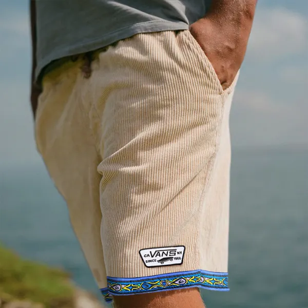 Vintage Casual Shorts Corduroy Surf Shorts Beach Shorts - Ootdyouth.com 