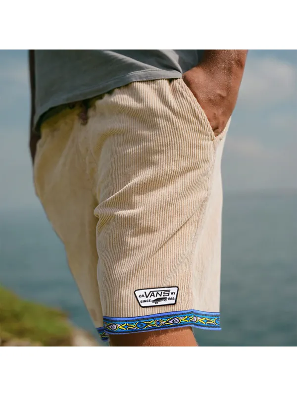 Vintage Casual Shorts Corduroy Surf Shorts Beach Shorts - Anrider.com 