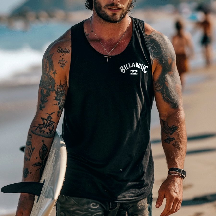 

Men's Sleeveless Beach Tank Top