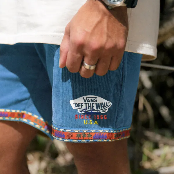 Vintage Casual Shorts Corduroy Surf Shorts Beach Shorts - Ootdyouth.com 