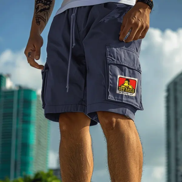 Ben Davis Men's Casual Cargo Shorts With Iconic Patch Design For Summer Outdoors - Wayrates.com 
