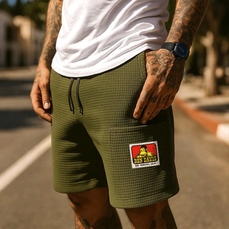 

Ben Davis Men's Casual Shorts With Iconic Patch Design For Summer Outdoors