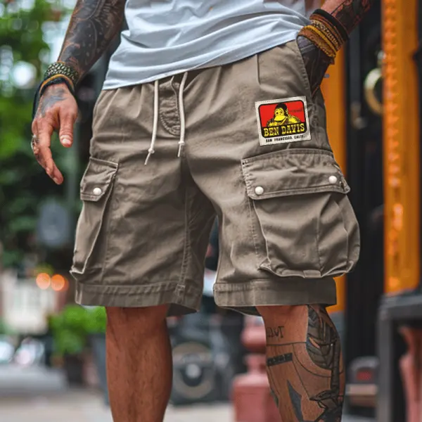Ben Davis Cargo Shorts With Multi-Pocket Design For Men - Wayrates.com 