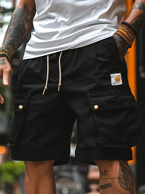 Carhartt Men's Casual Cargo Shorts With Adjustable Drawstring And Multiple Pockets For Summer Outdoors - Wantbright.com 