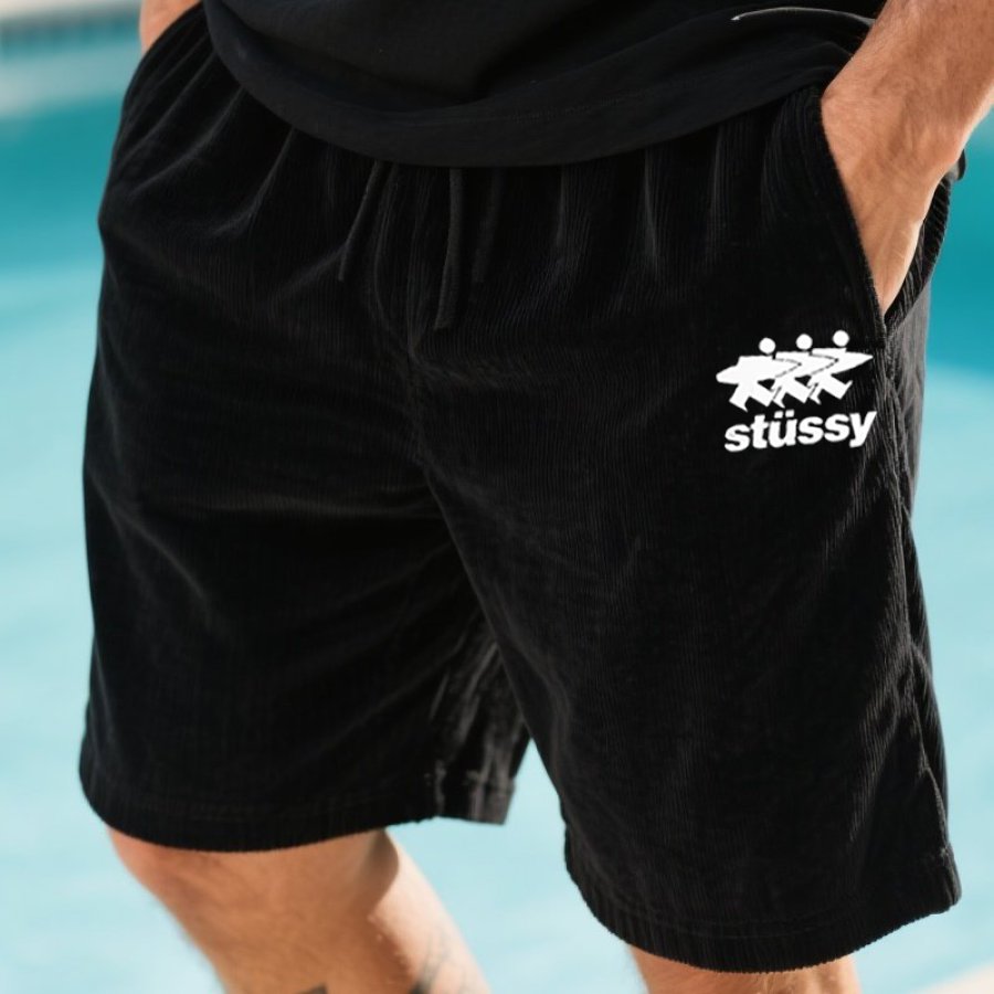 

Men's Vintage Surfwalk Corduroy Shorts Black